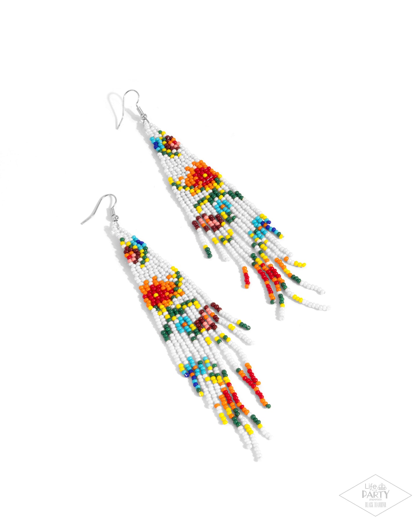 A Finishing Touch Beaded Gardens - White Seed Bead Earrings