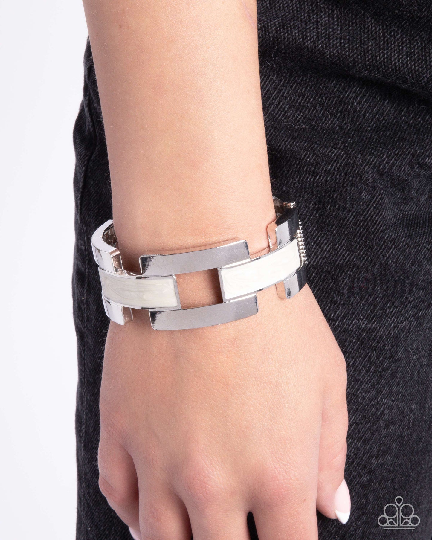 A Finishing Touch Modern Merger - White Bracelet