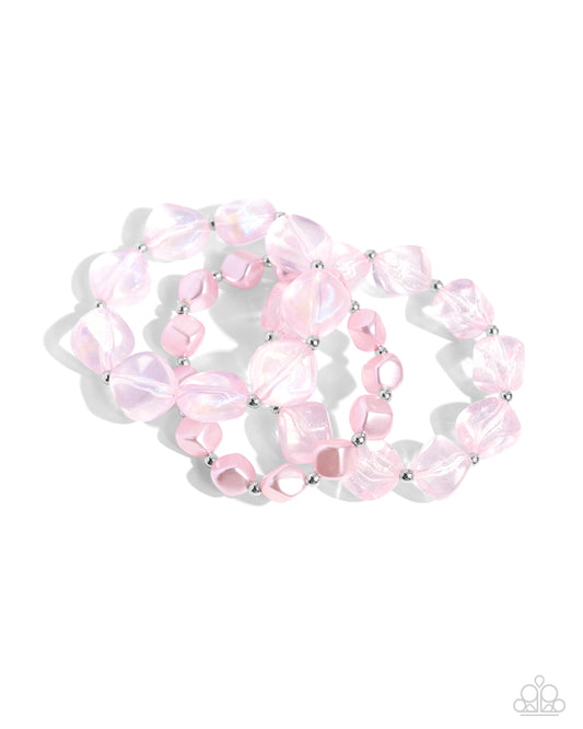 Paparazzi Glittery Gala - Pink Bracelet