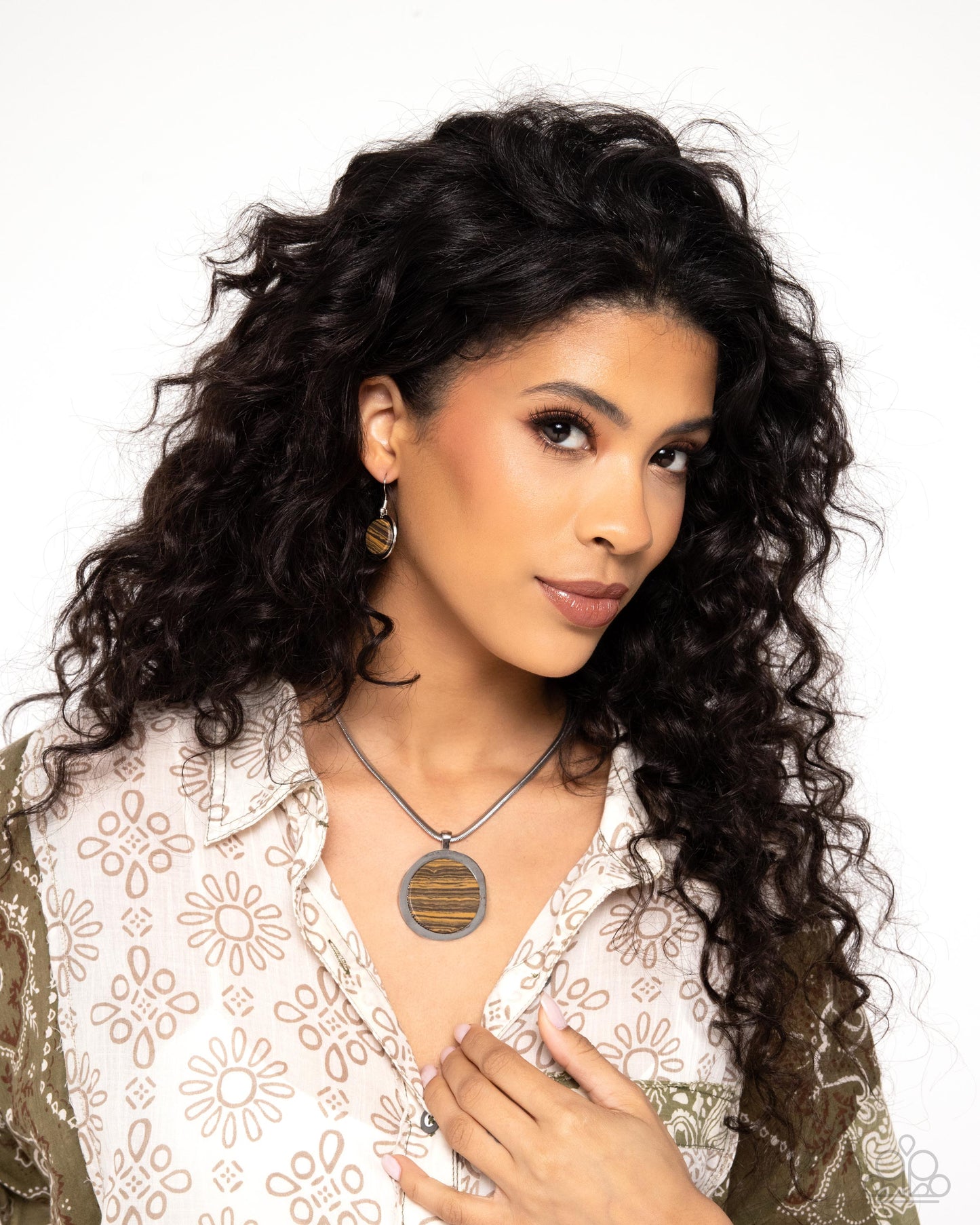 A Finishing Touch Pendant Puzzle - Brown Pendant Necklace