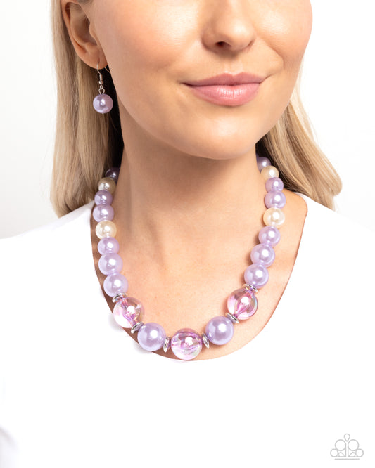 Paparazzi Just Another PEARL - Purple Pearl Necklace