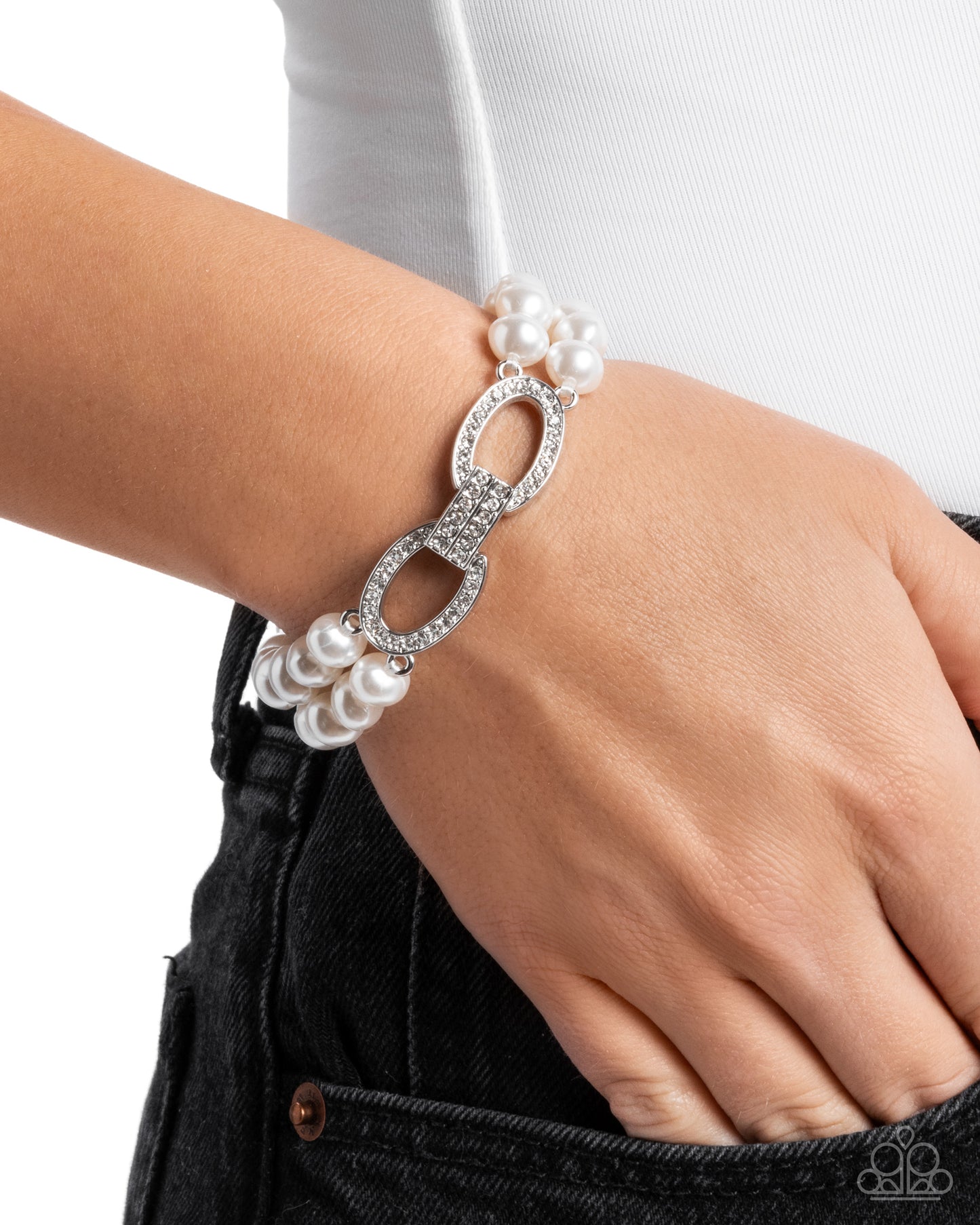 A Finishing Touch Fancy-Free Fanfare - White Bracelet