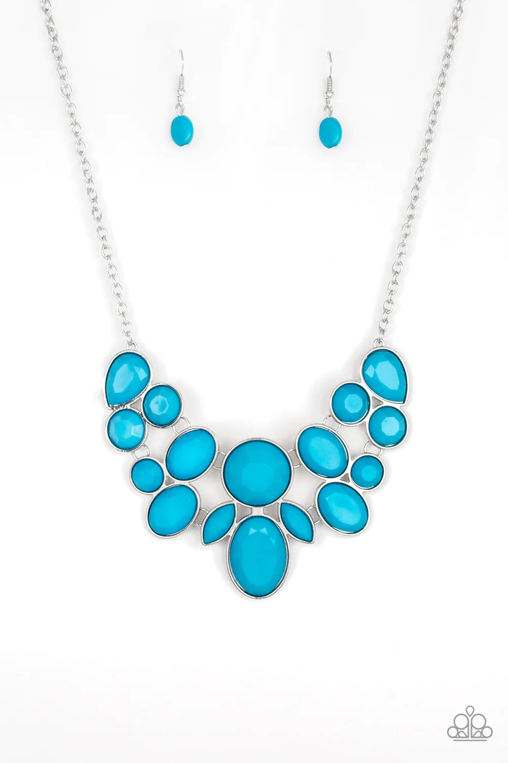 Bead Necklace - Paparazzi Demi Diva  - Blue Necklace Paparazzi jewelry image