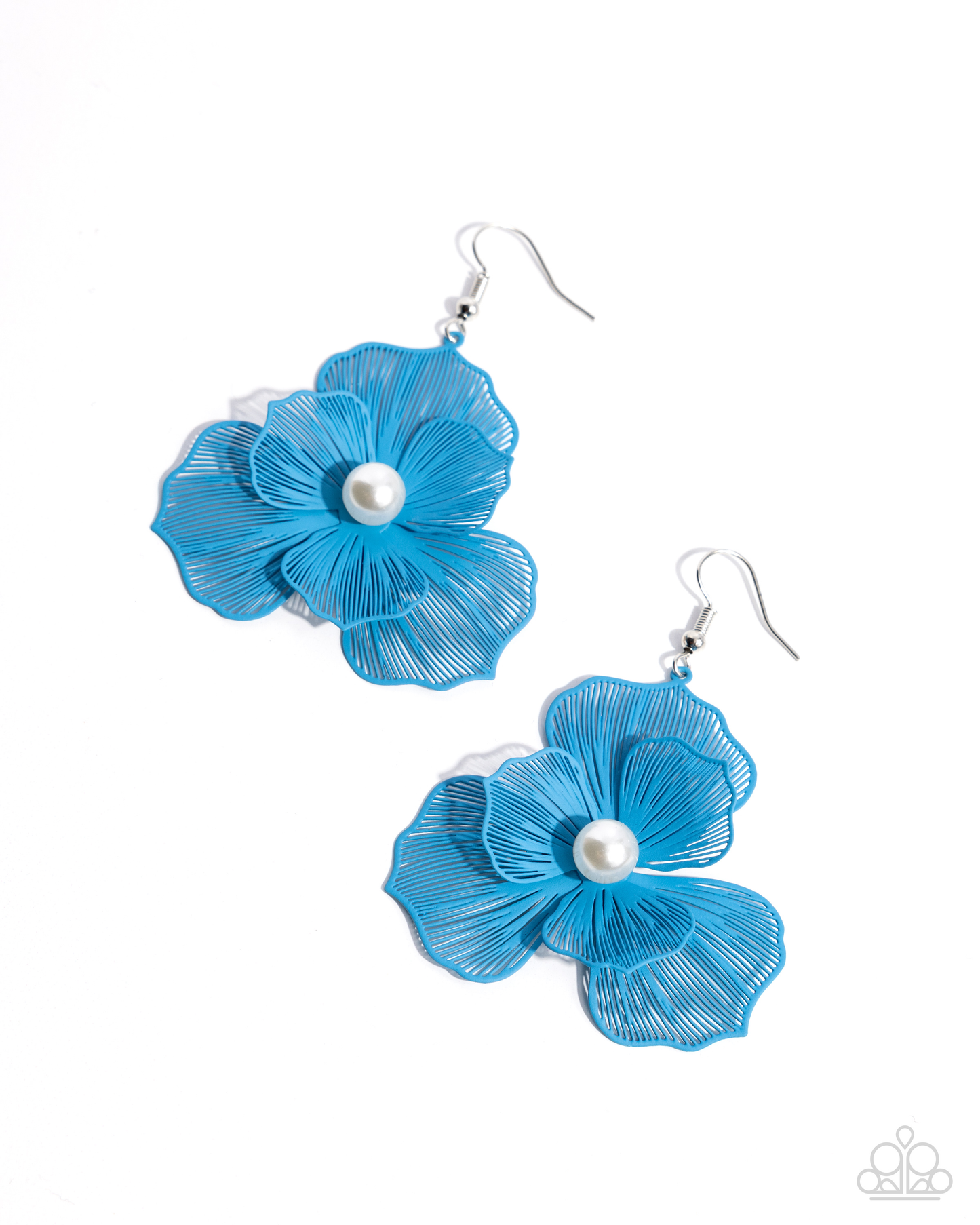 A Finishing Touch PETAL the Score - Blue Flower Earrings