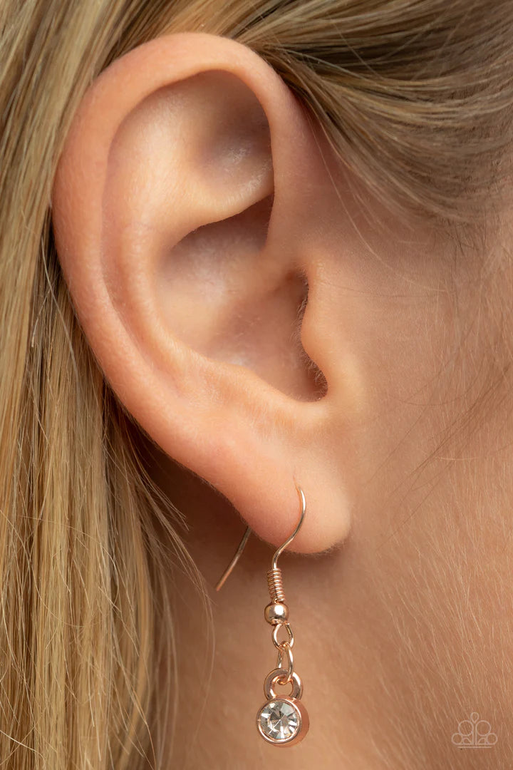 Paparazzi Boom and Combust - Rose Gold Necklace Paparazzi Jewelry Images