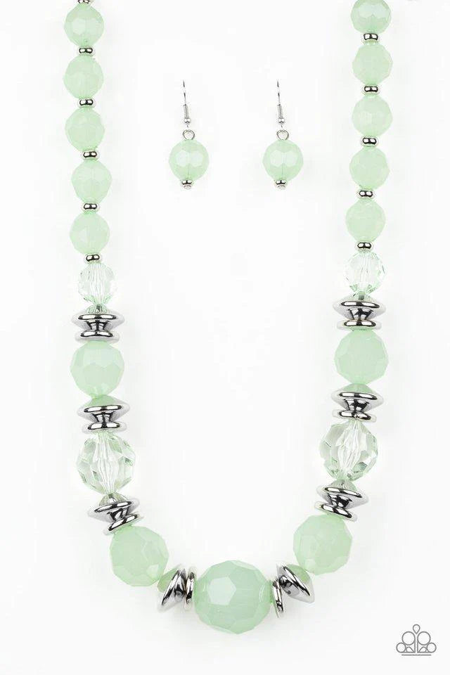 Paparazzi Dine and Dash - Green Necklace 