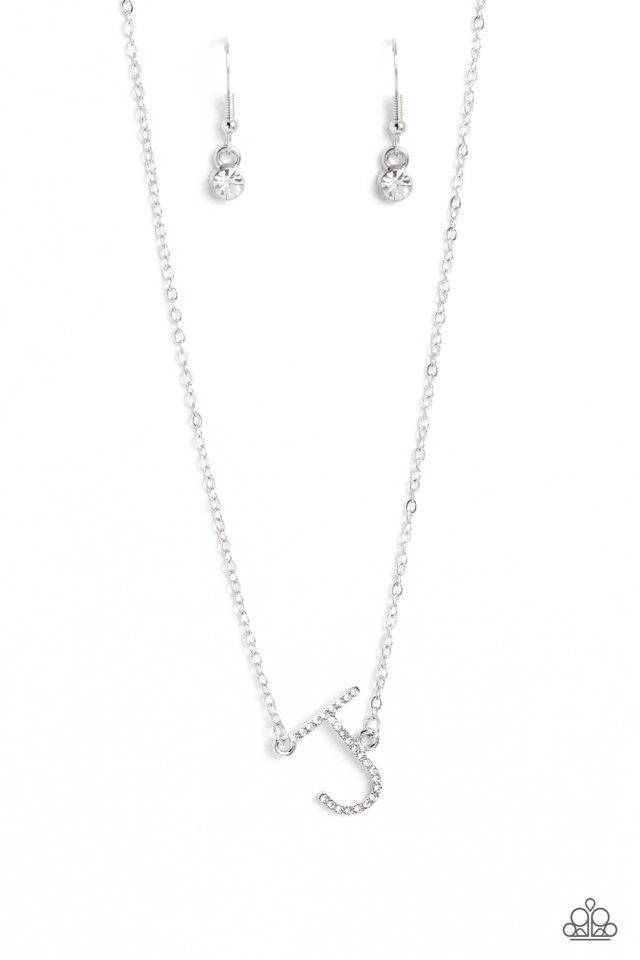 A Finishing Touch INITIALLY Yours - J - White Necklace