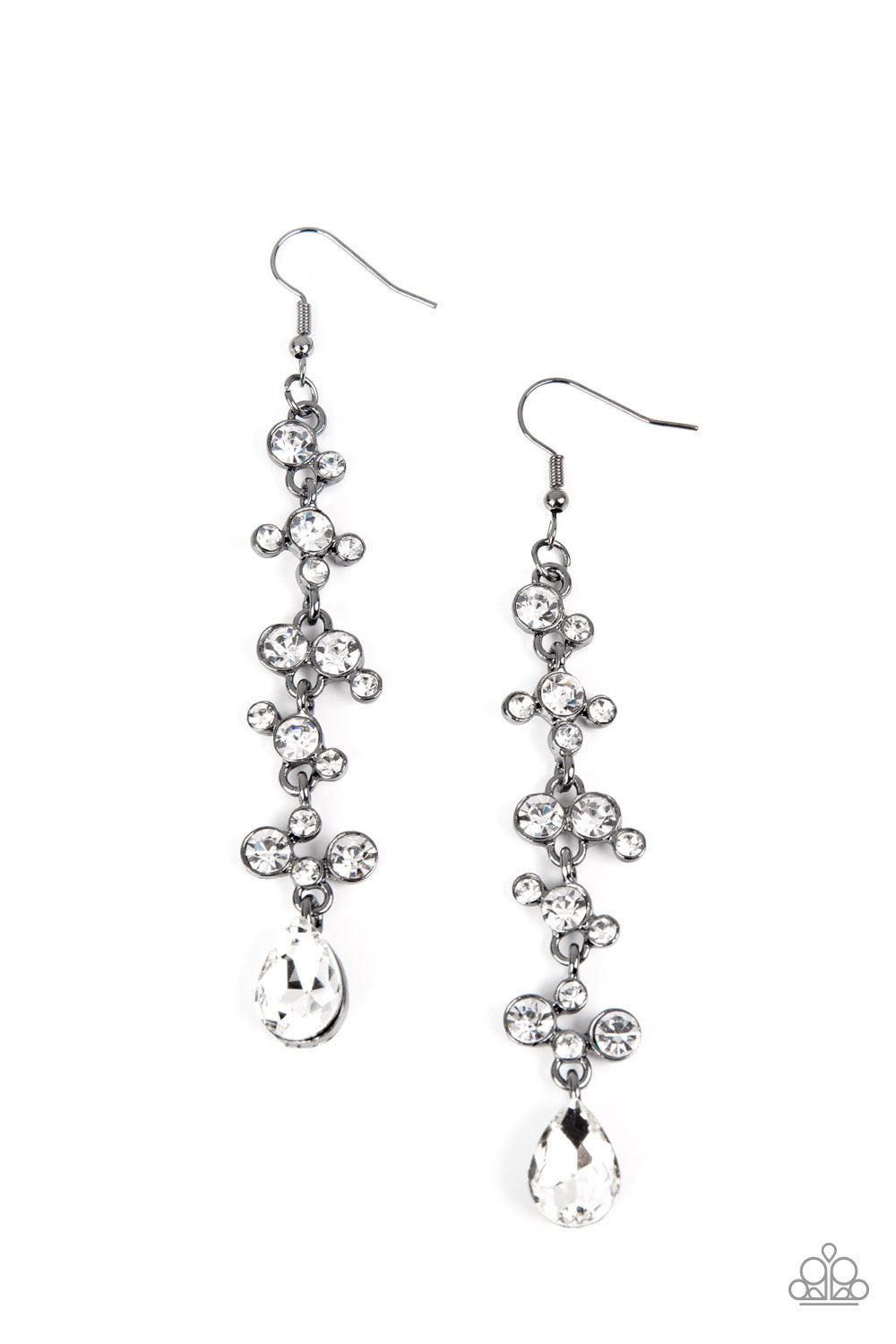 A Finishing Touch Wedding Day Dazzle - Black Earrings