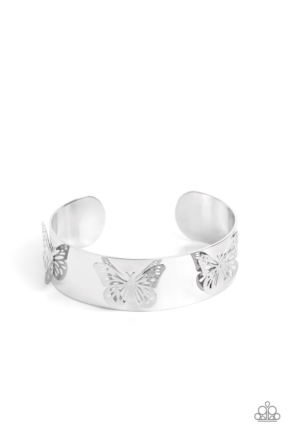 Butterfly Jewelry - Paparazzi Magical Mariposas - Silver Bracelet Paparazzi jewelry image