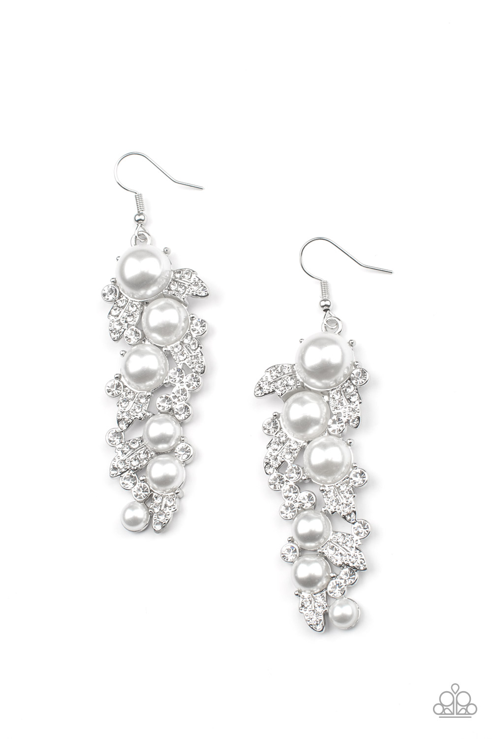 A Finishing Touch The Party Has Arrived - White Pearl Earrings