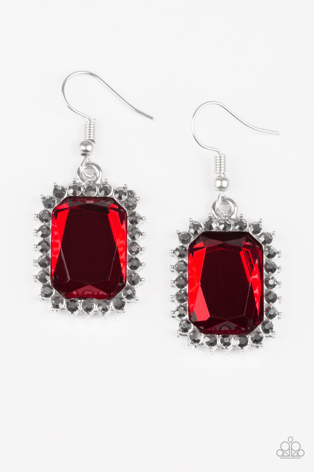 Paparazzi Downtown Dapper - Red Hematite Earrings - A Finishing Touch