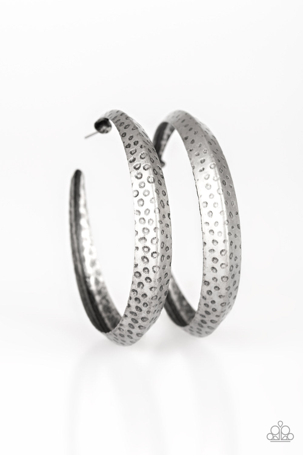 Paparazzi Jungle To Jungle - Silver Hoop Earrings - A Finishing Touch