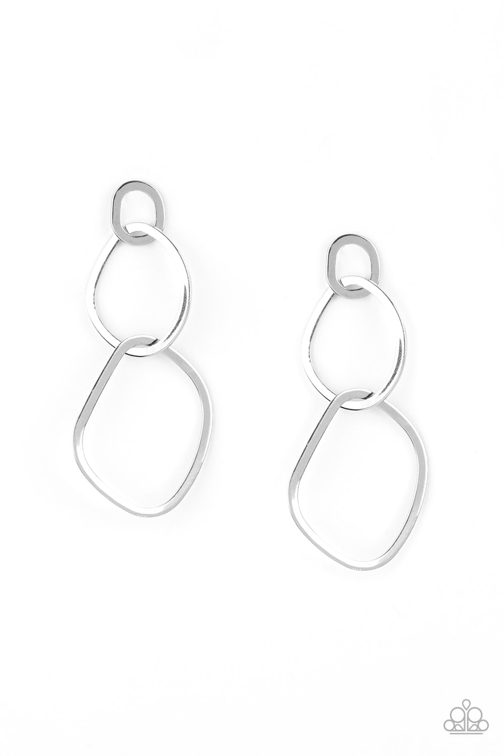 Paparazzi Twisted Trio - Silver Hoop Earrings - A Finishing Touch