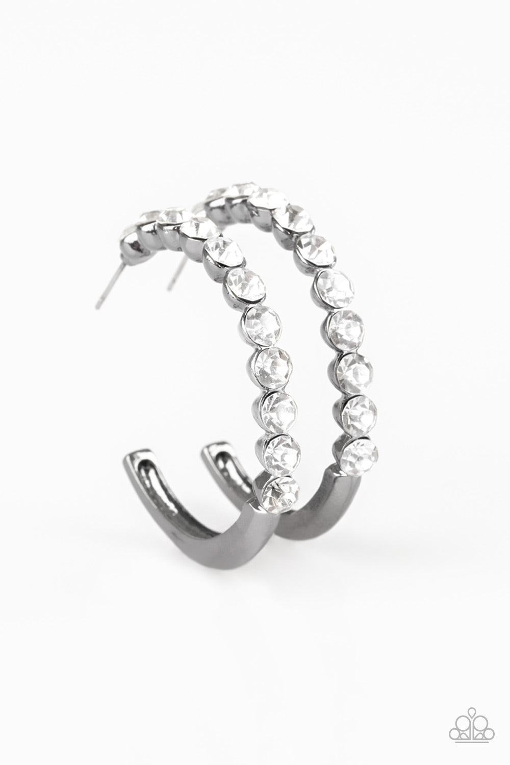 Paparazzi My Kind Of Shine - Black Earrings - A Finishing Touch