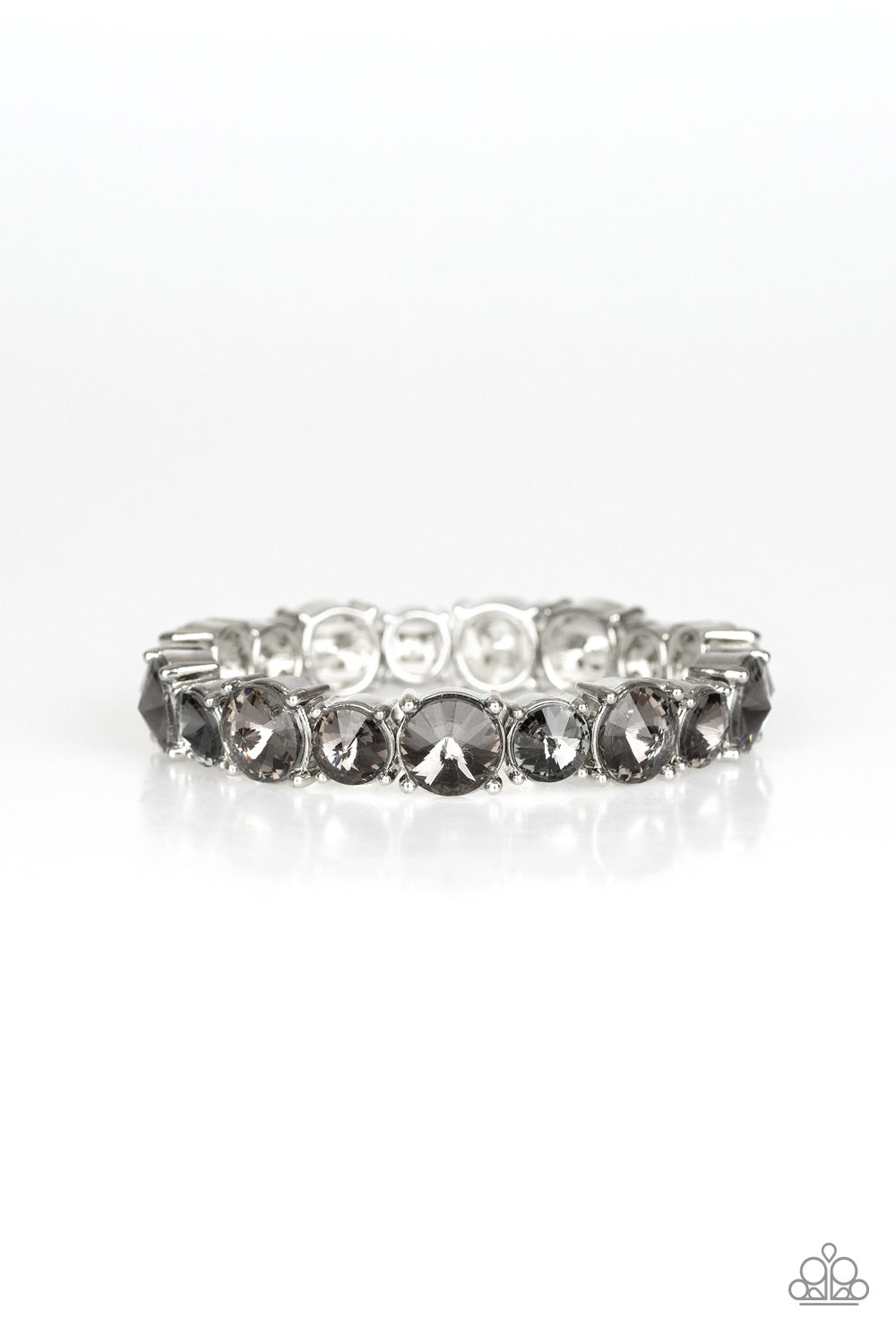 Paparazzi Born To Bedazzle - Silver Rhinestone Bracelet - A Finishing Touch