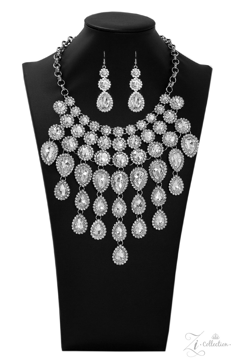Paparazzi Mesmerize 2019 Zi Collection White Necklace - A Finishing Touch 