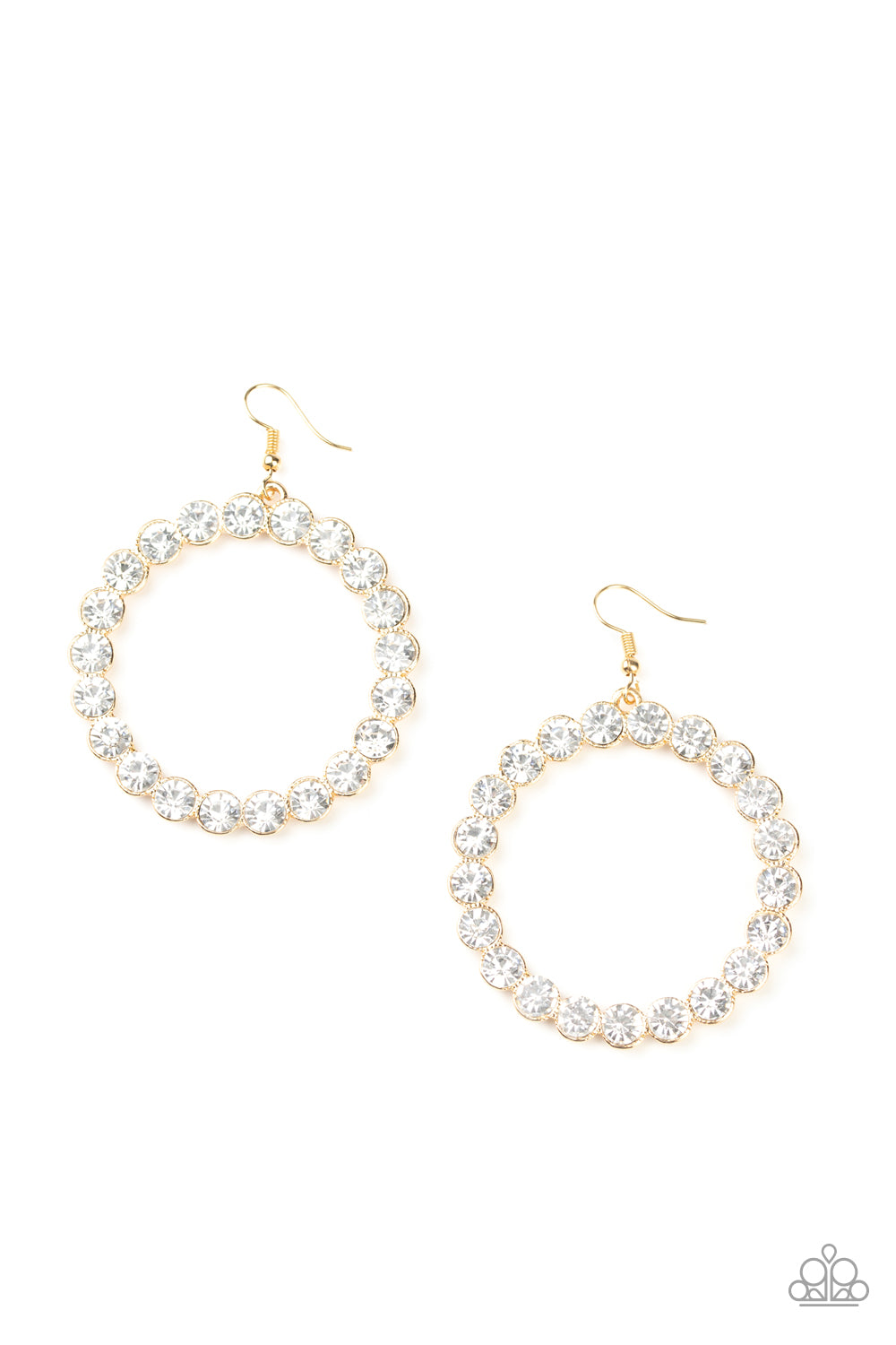 Paparazzi Welcome to the GLAM-boree - Gold Earrings - A Finishing Touch