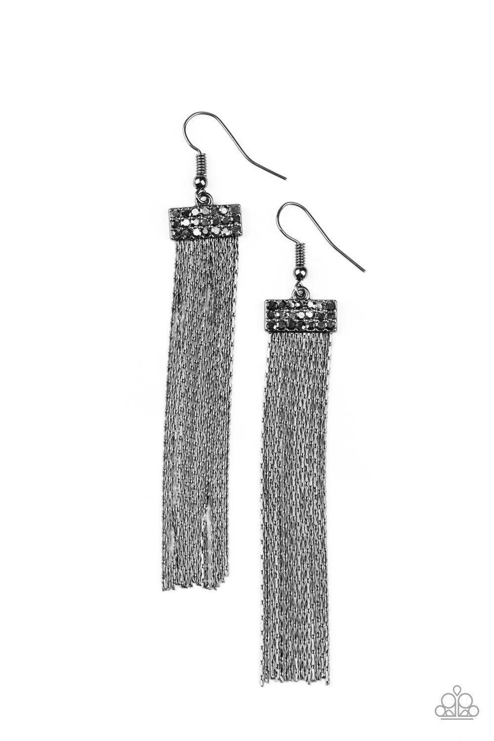 Paparazzi Twinkling Tapestry - Black Earrings - A Finishing Touch