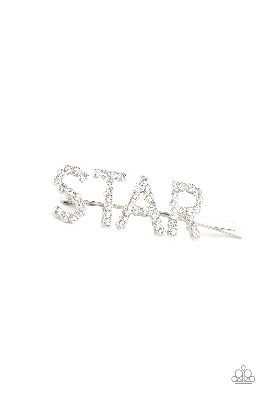 Paparazzi Star In Your Own Show - White Hair Clip - A Finishing Touch