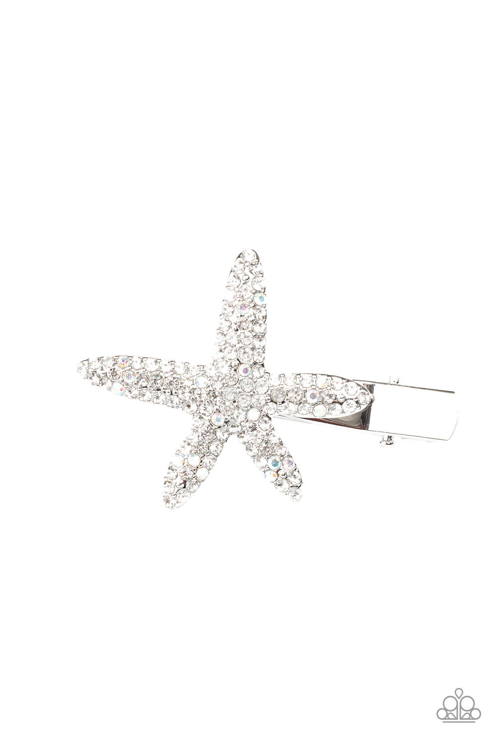 Paparazzi Wish On a STARFISH - White Hair Clip - A Finishing Touch