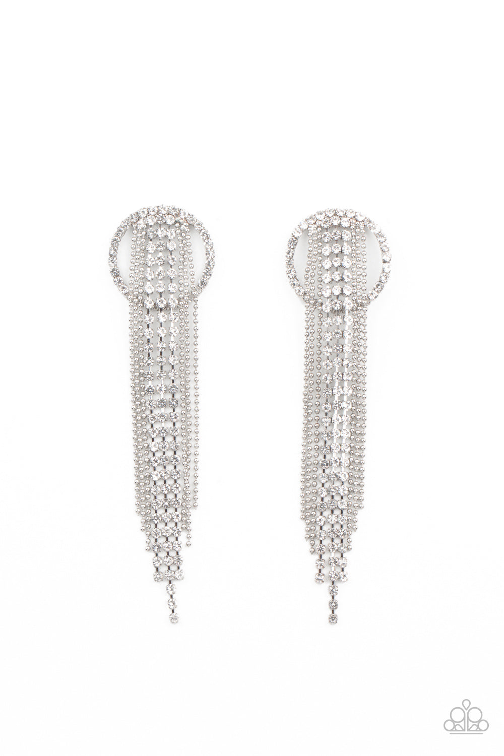 Paparazzi Dazzle By Default Earrings - January 2021 Life Of The Party Exclusive - A Finishing Touch