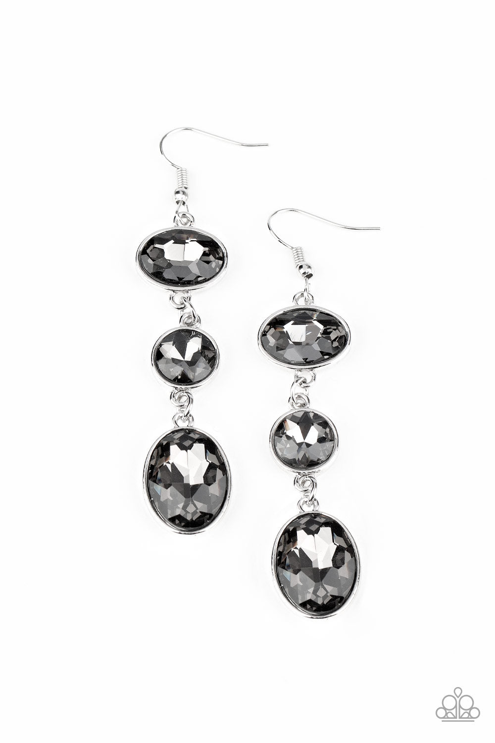 Paparazzi The GLOW Must Go On! - Silver Earrings - A Finishing Touch