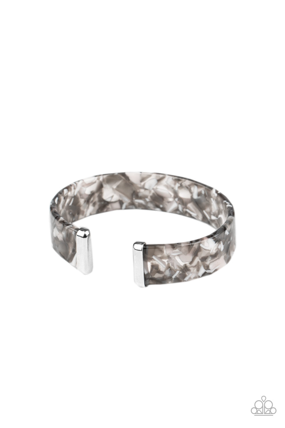 Paparazzi Its Getting HAUTE In Here - Black Acrylic Bracelet - A Finishing Touch