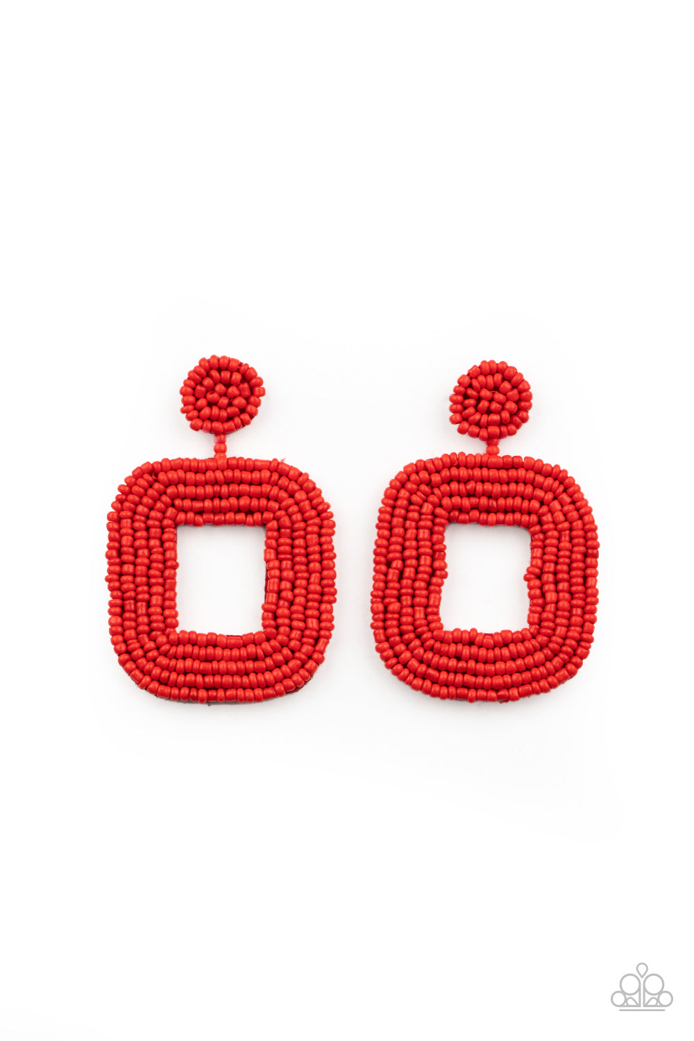 Paparazzi Beaded Bella - Red Earrings - A Finishing Touch