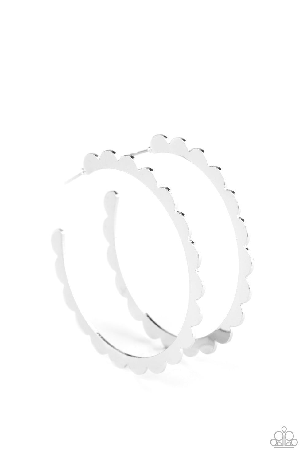 Paparazzi Radiant Ridges - Silver Hoop Earrings - A Finishing Touch