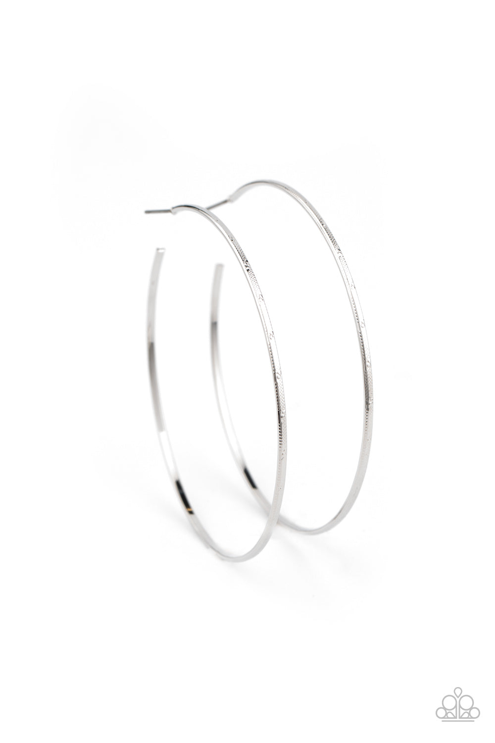 Paparazzi Very Curvaceous - Silver Hoop Earrings - A Finishing Touch