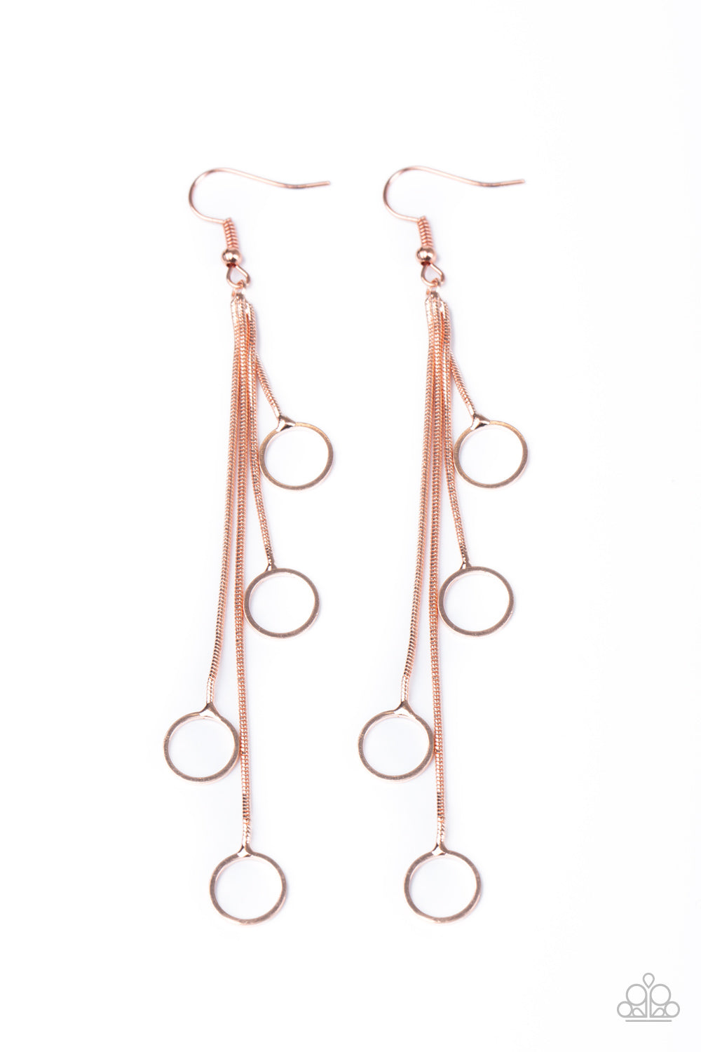 Paparazzi Full Swing Shimmer - Copper Earrings - A Finishing Touch