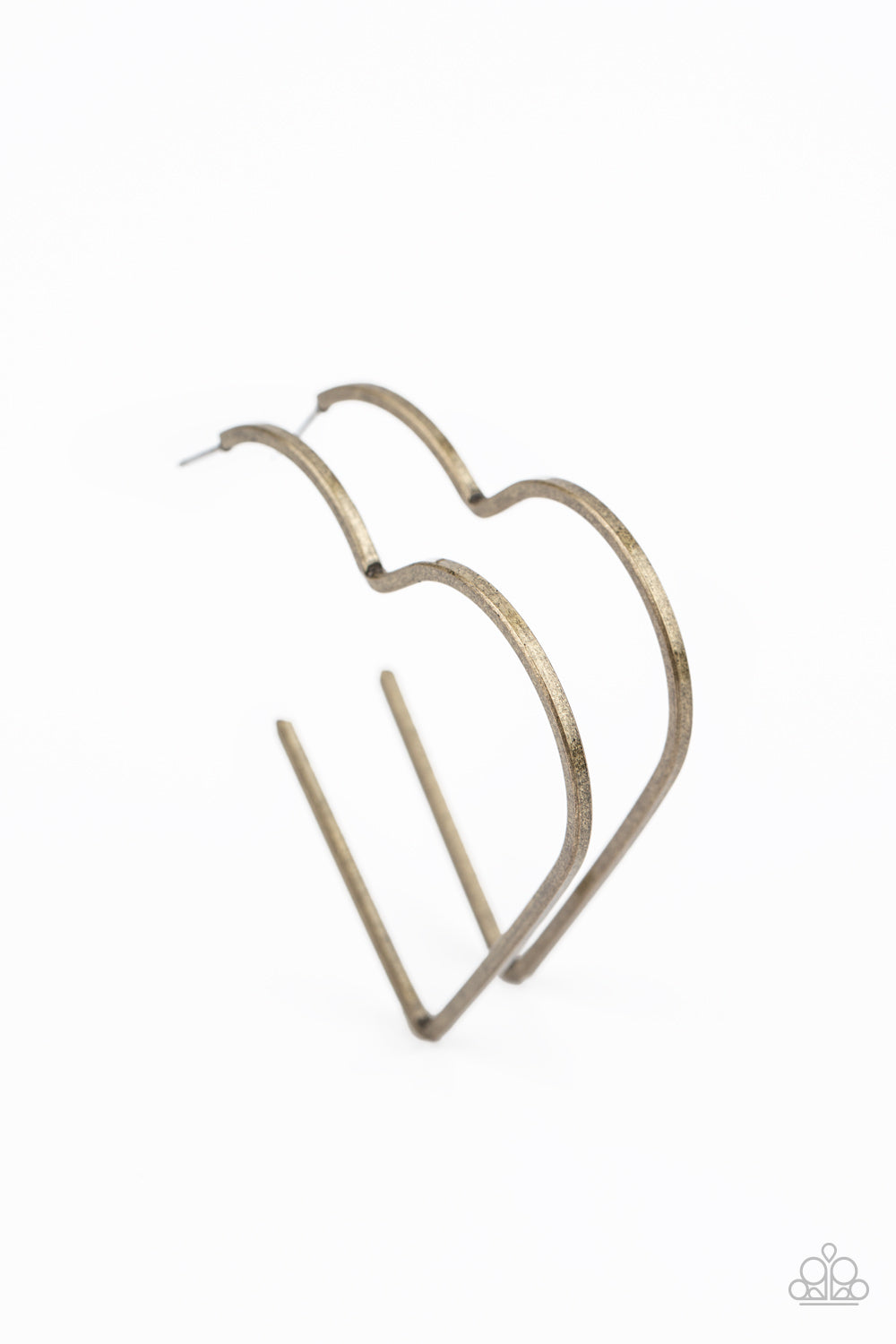 Paparazzi I HEART a Rumor - Brass Earrings - A Finishing Touch