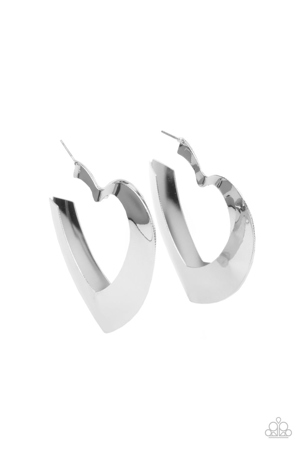 Paparazzi Heart-Racing Radiance - Silver Earrings - A Finishing Touch Jewelry