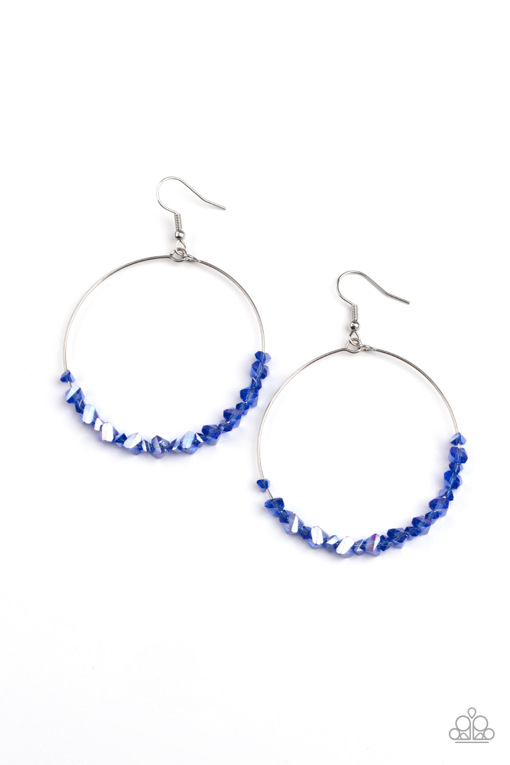 Paparazzi Glimmering Go-Getter - Blue Earrings - A Finishing Touch Jewelry