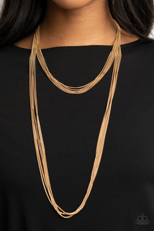Paparazzi Save Your TIERS - Gold Necklace - A Finishing Touch Jewelry