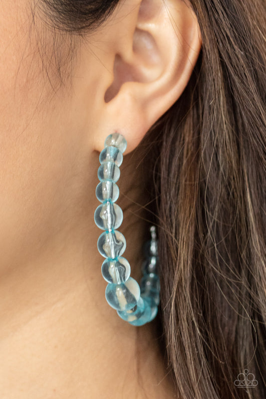 Paparazzi In The Clear - Blue Earrings - A Finishing Touch Jewelry