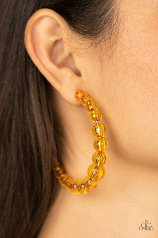 Paparazzi In The Clear - Orange Earrings - A Finishing Touch Jewelry