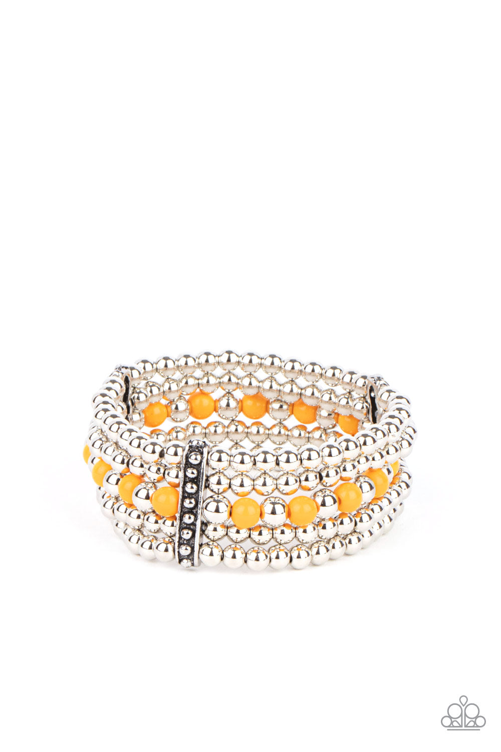 Paparazzi Gloss Over The Details - Orange Bracelet - A Finishing Touch Jewelry