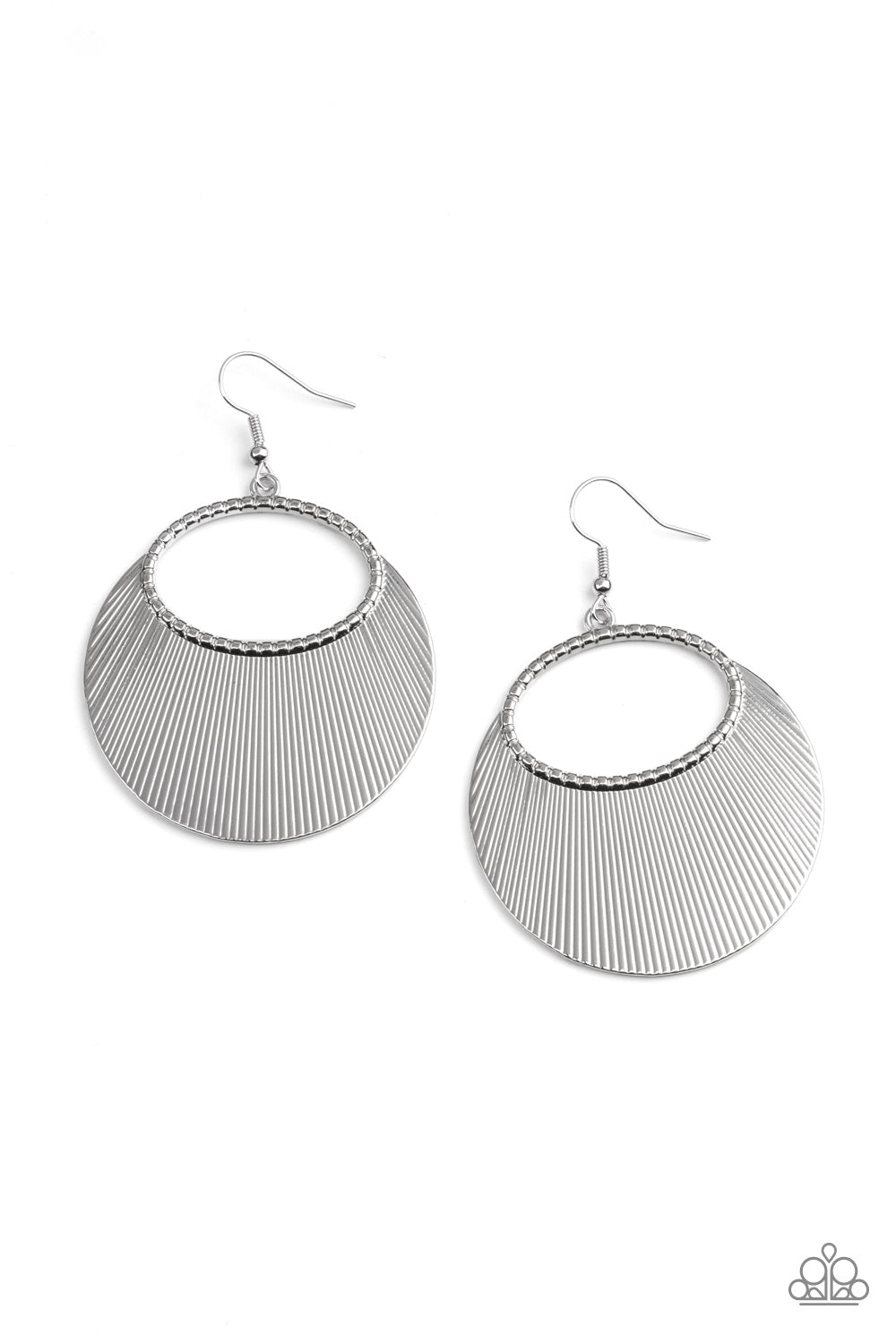 Paparazzi Fan Girl Glam - Silver Earrings - A Finishing Touch Jewelry