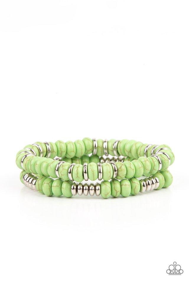 Paparazzi Desert Rainbow - Green Bracelet - A Finishing Touch Jewelry