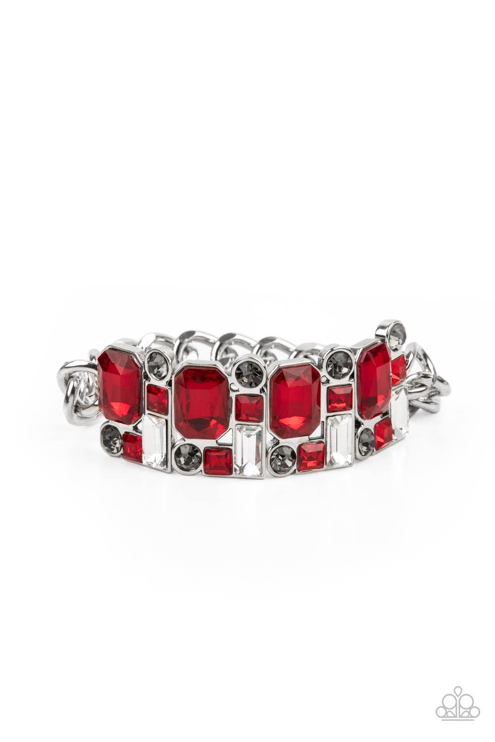 Paparazzi Urban Crest - Red Bracelet - A Finishing Touch Jewelry