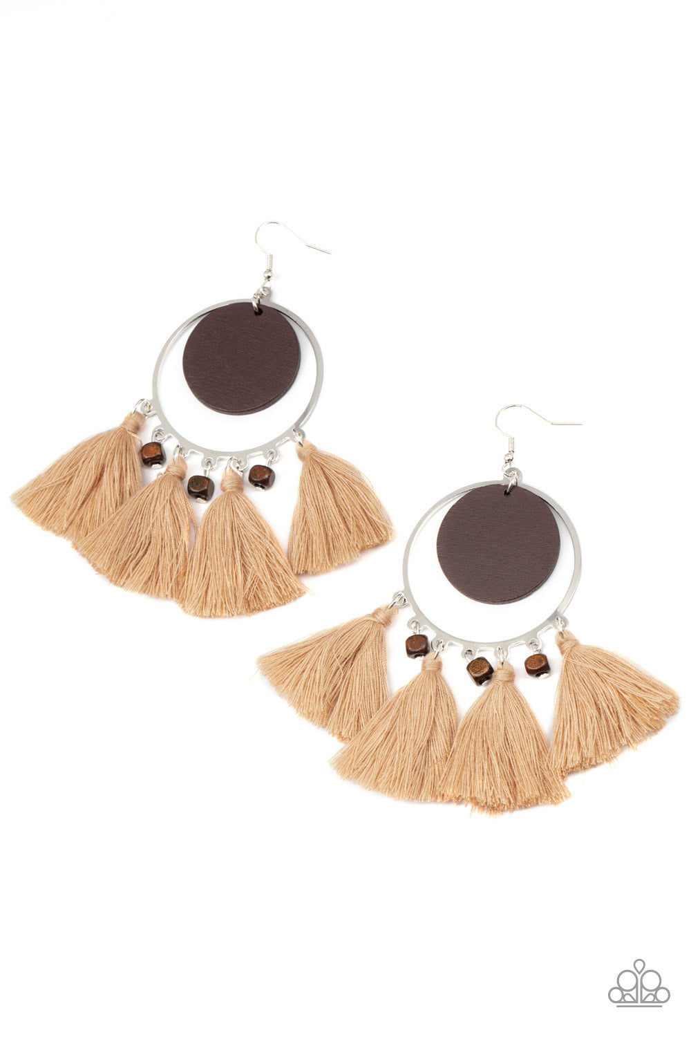 Paparazzi Yacht Bait - Brown Earrings - A Finishing Touch Jewelry