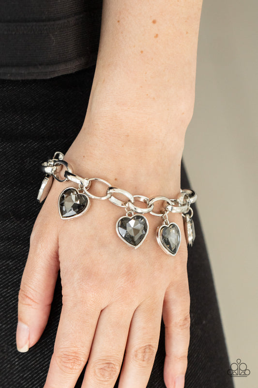 Paparazzi Candy Heart Charmer - Silver Charm Bracelet Paparazzi jewelry images