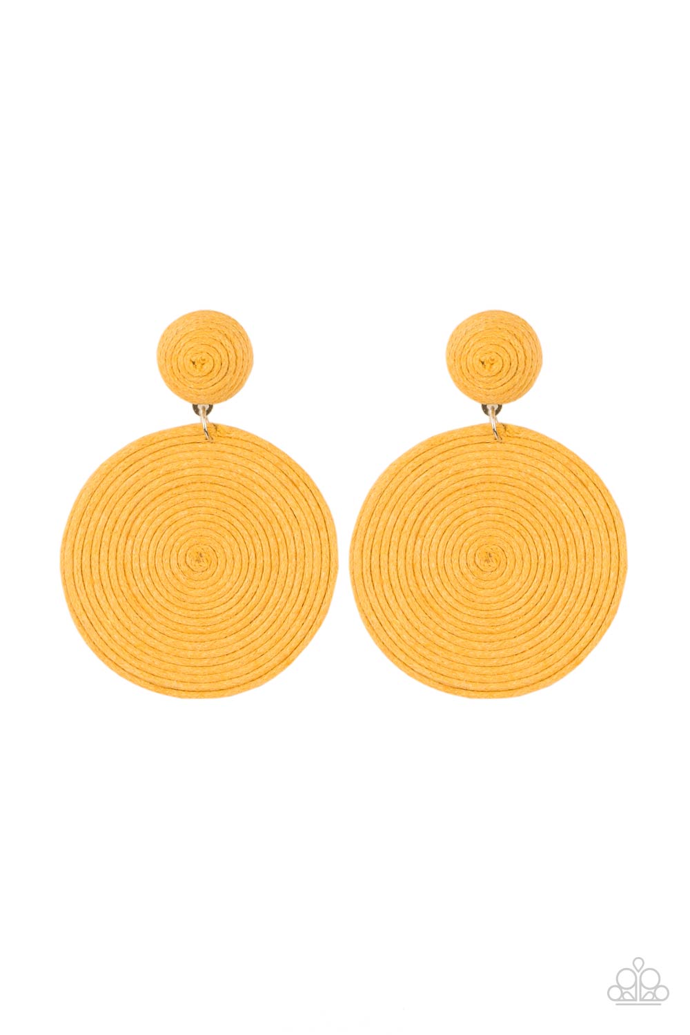 Paparazzi Circulate The Room - Yellow Earrings - A Finishing Touch Jewelry