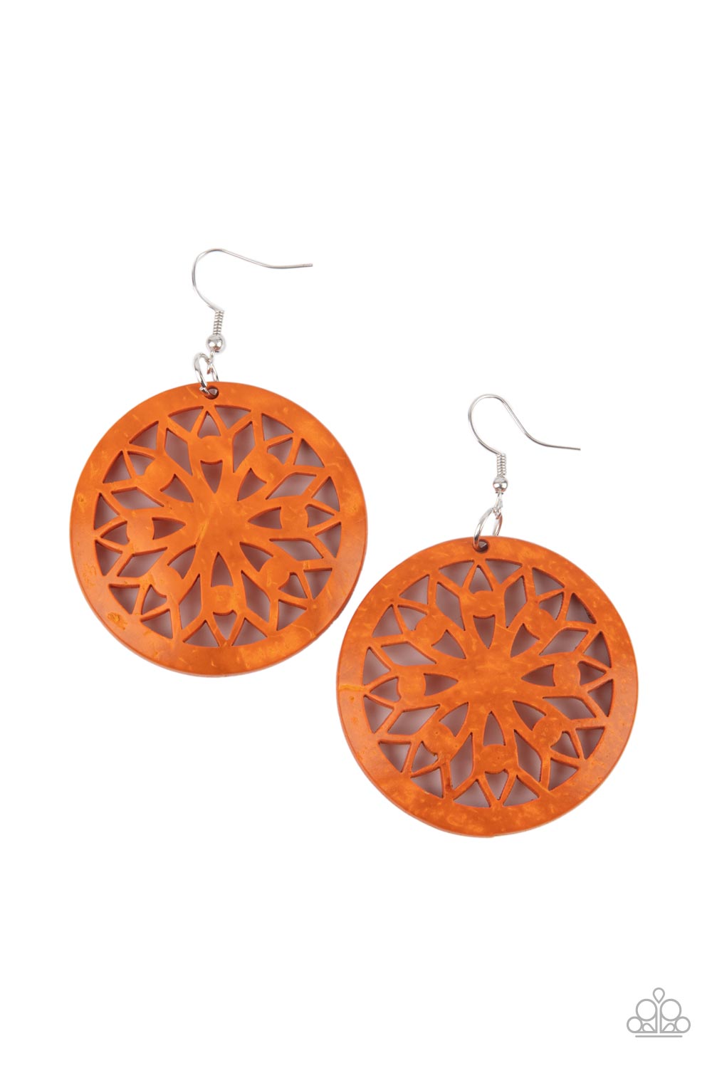 Paparazzi Ocean Canopy - Orange Earrings - A Finishing Touch Jewelry