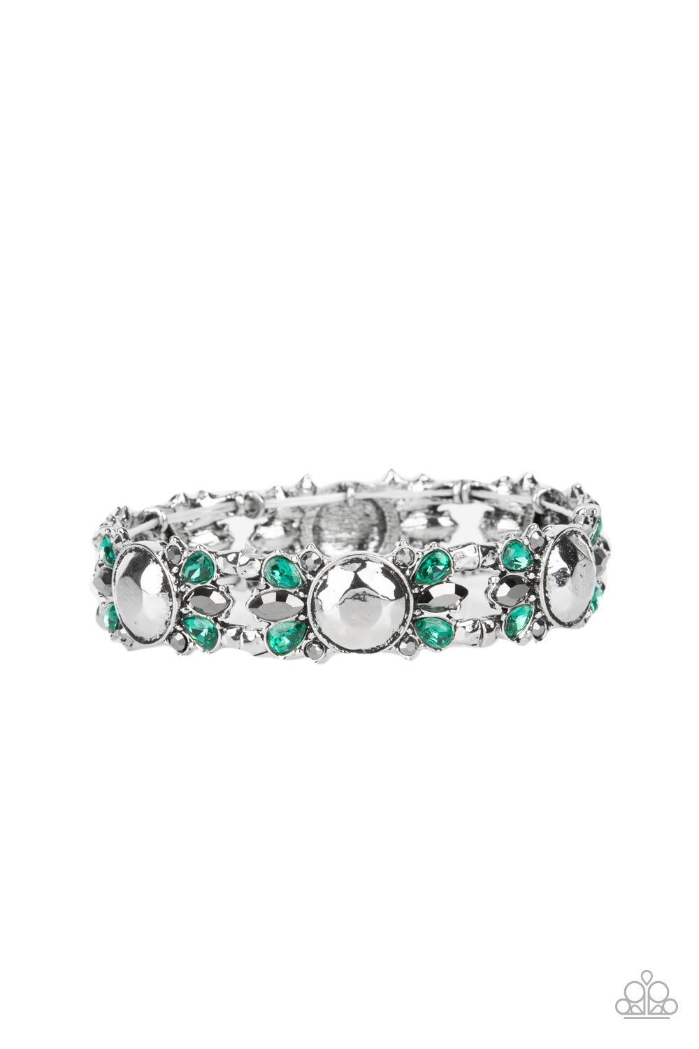 Paparazzi Definitively Diva - Green Bracelet - A Finishing Touch Jewelry