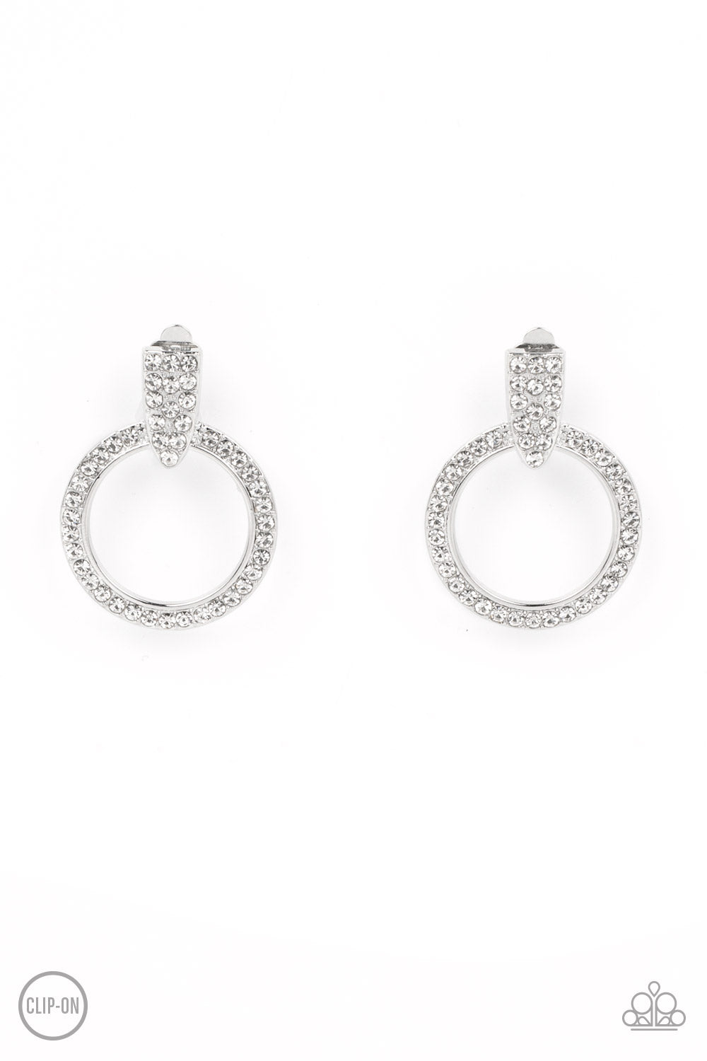 Paparazzi Sparkle at Your Service - White Earrings- Paparazzi jewelry images