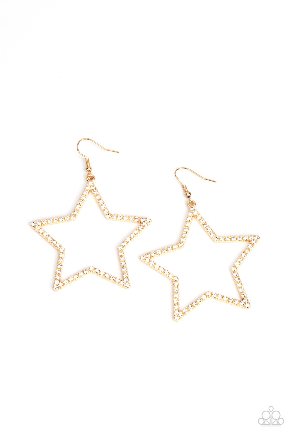 Paparazzi Supernova Sparkle - Gold Earrings - A Finishing Touch Jewelry
