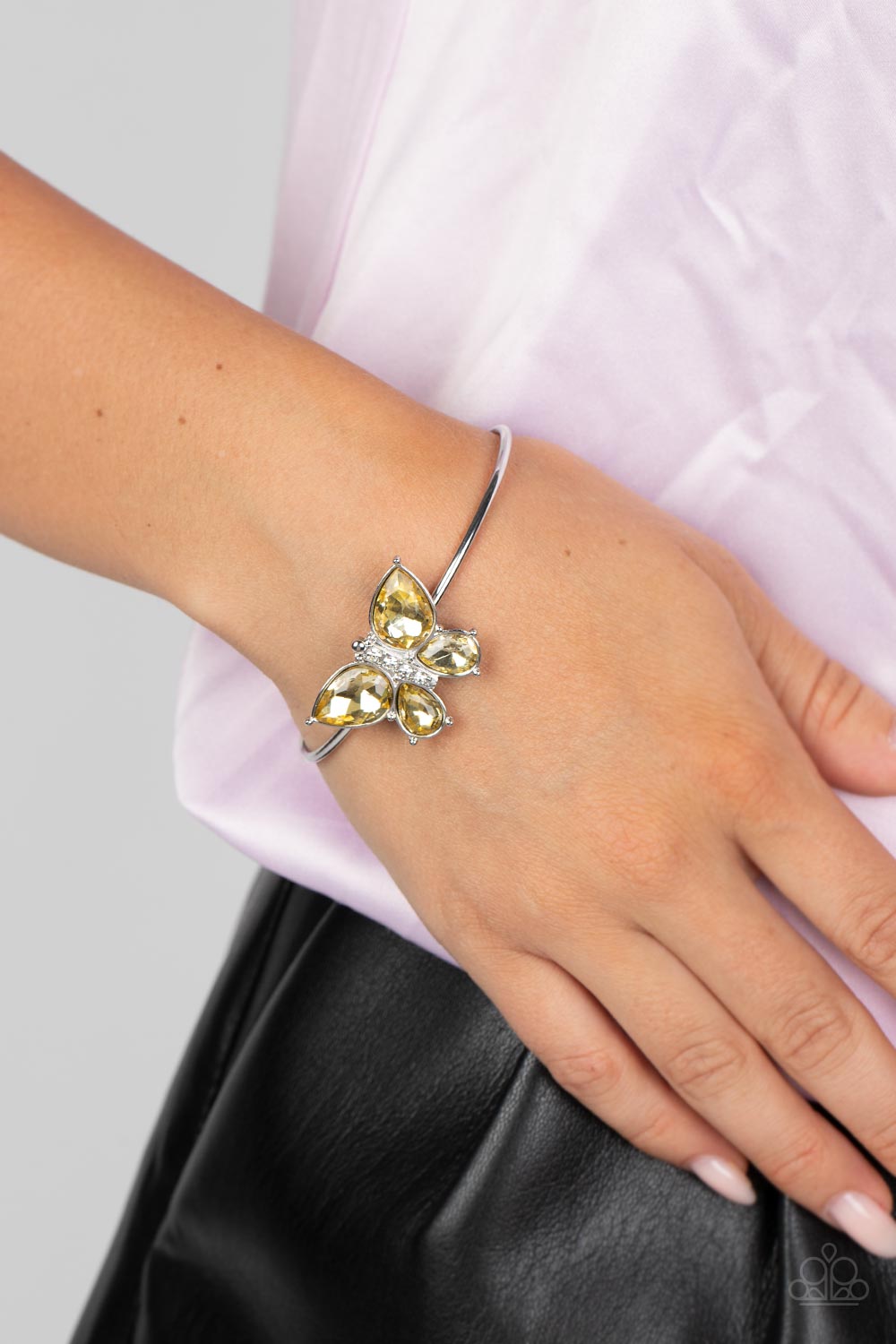 Paparazzi Butterfly Beatitude - Yellow Bracelet-Paparazzi Jewelry Images