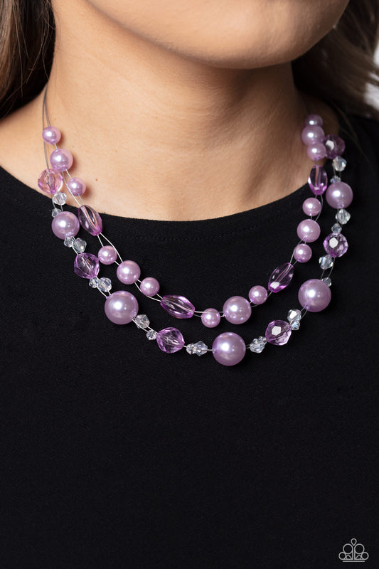 Parisian Pearls - Purple Necklace